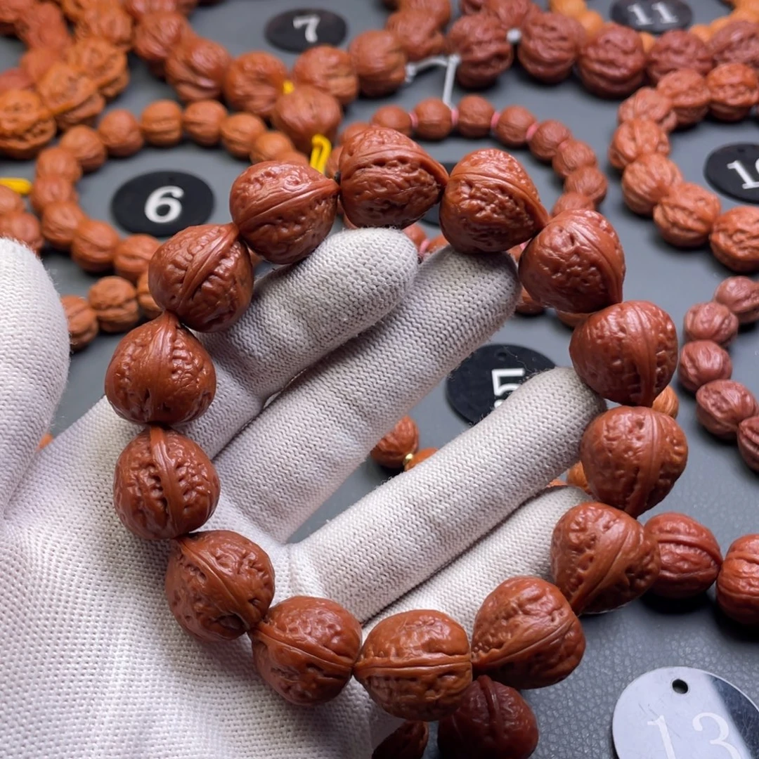 文玩核桃手串野生核桃桃心型秋子手串