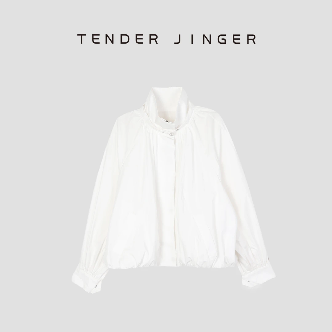 Tender Jinger女立领短款风衣外套T51BEI80367