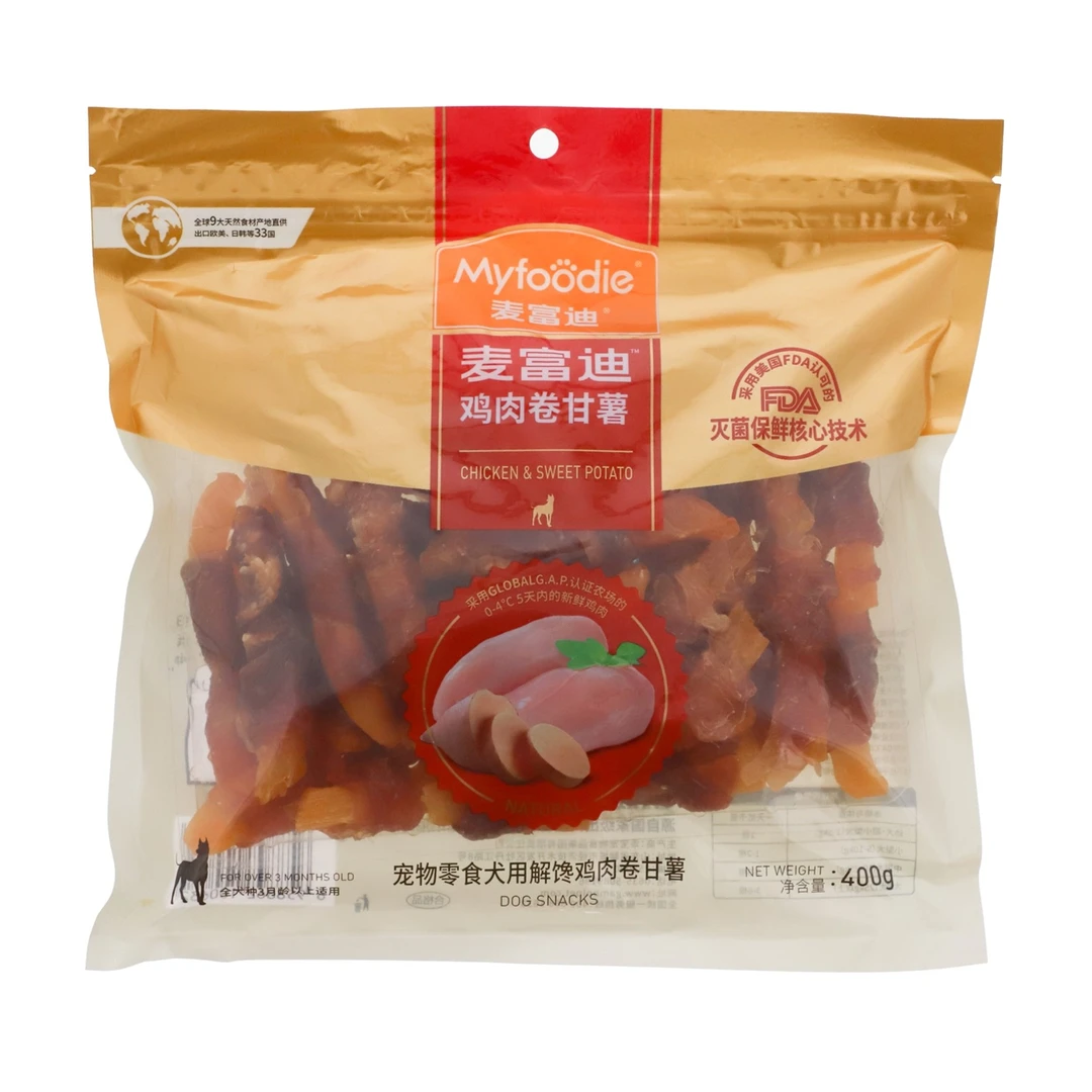 MYFOODIE/麦富迪鸡肉卷甘薯宠物零食400g
