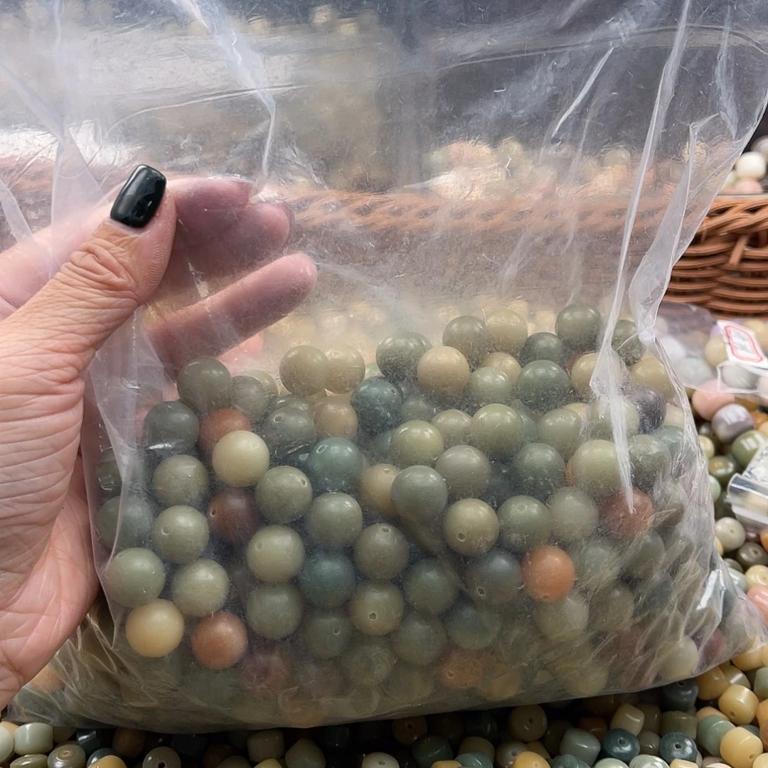 白玉菩提吊坠A/13mm/120颗不售后