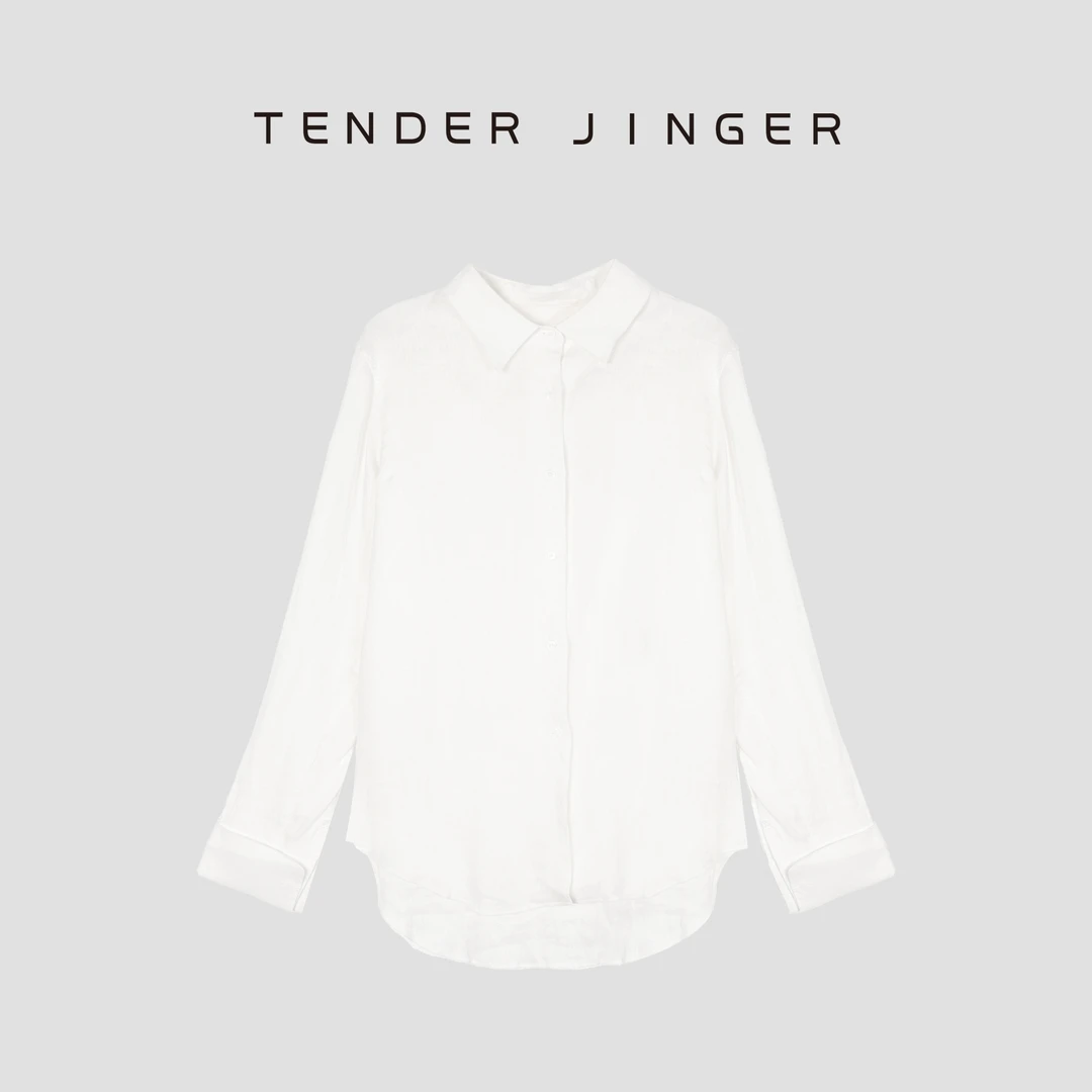 Tender Jinger宽松亚麻衬衫套装T52BEI30810