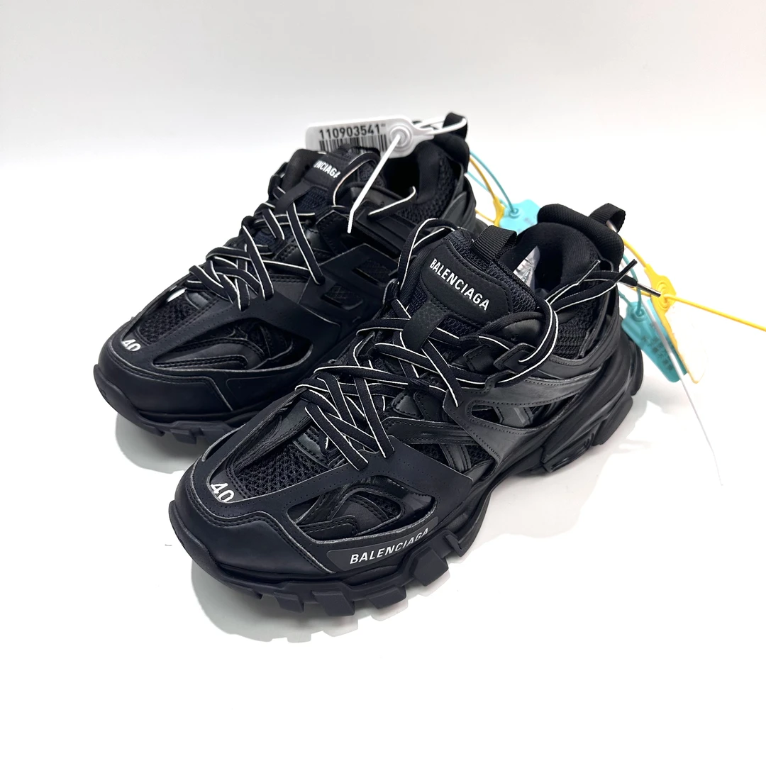 99新 Balenciaga/巴黎世家 40码 黑色Track1.0老爹鞋bl0537