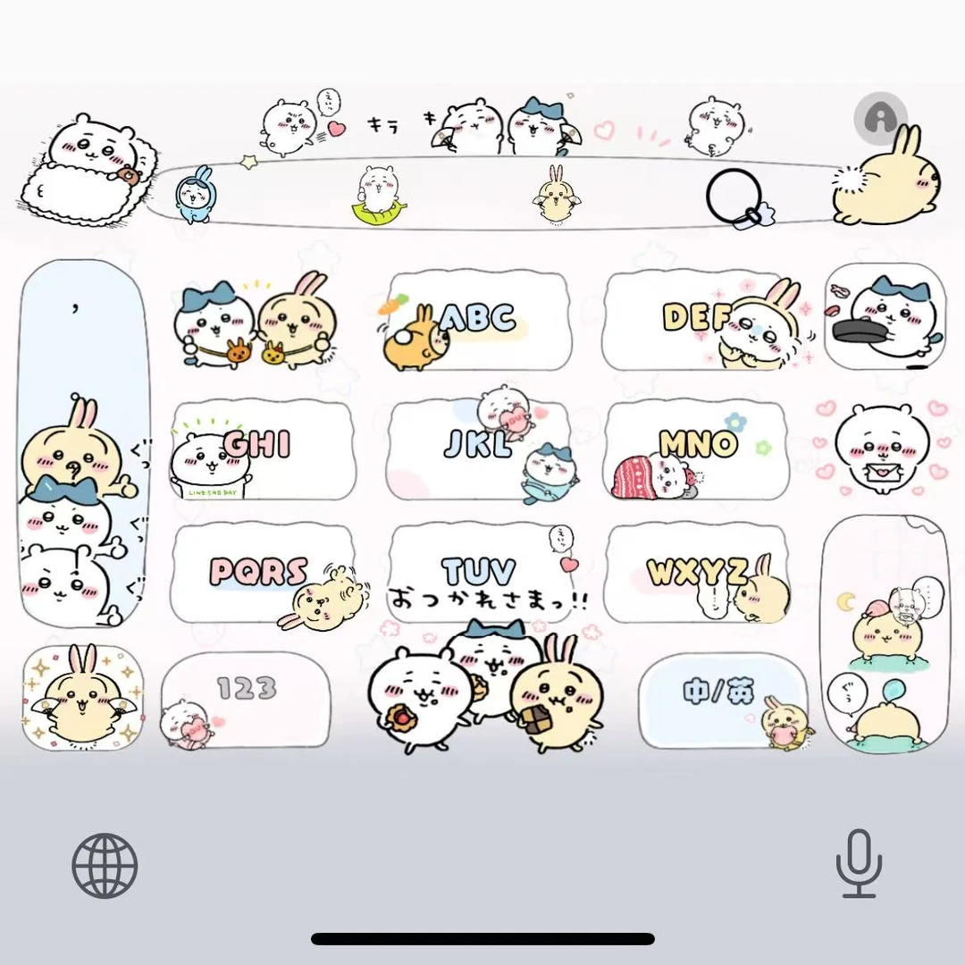 很吵的chiikawa1/ios苹果安卓百度输入法双色键盘办公相关服务