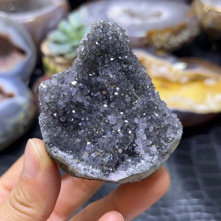 水晶珠宝半成品未镶嵌晶花柱