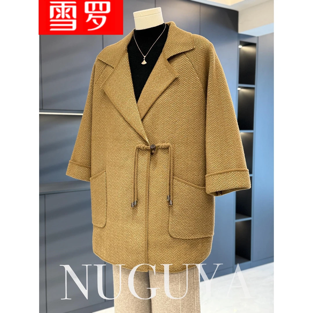 休闲慵懒风中老年针织开衫女外套2025秋冬新款妈妈装气质百搭大衣