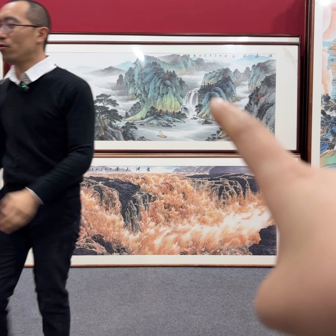 国画倚*带框绘画作品