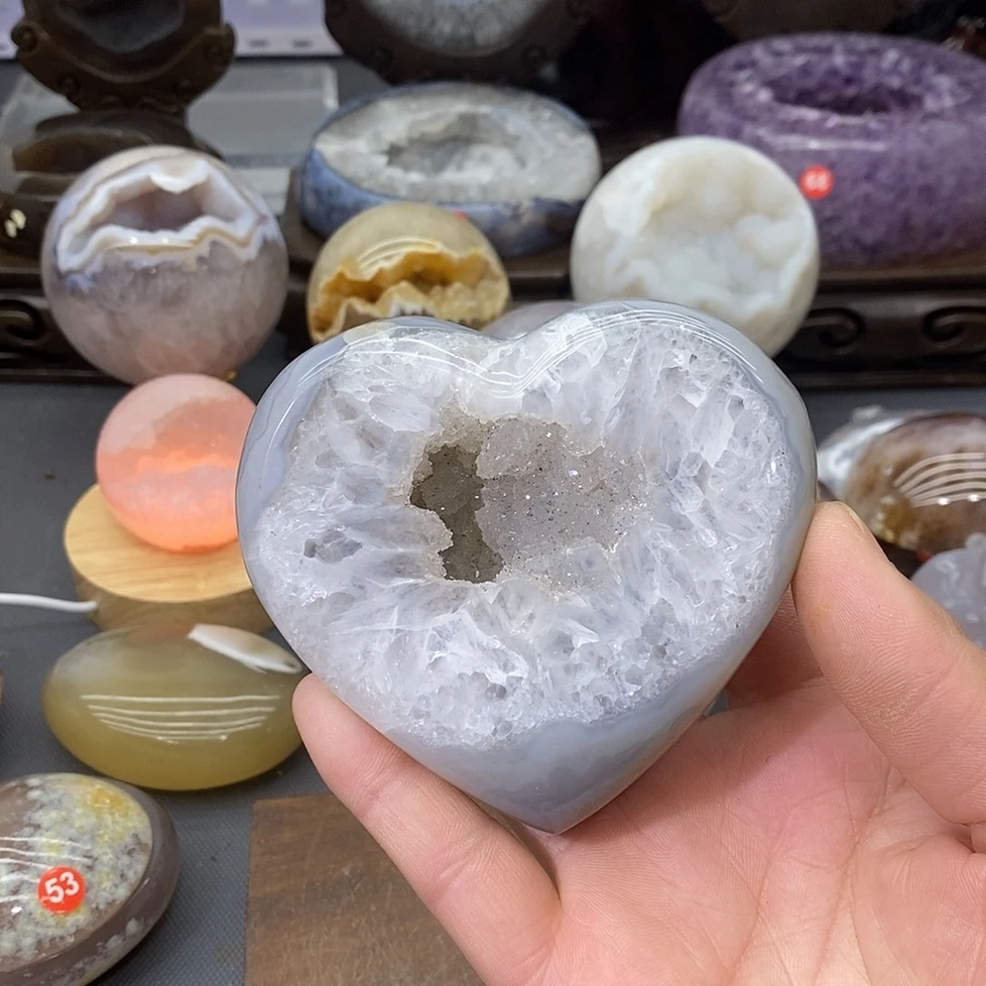 摆件未镶嵌紫晶爱心