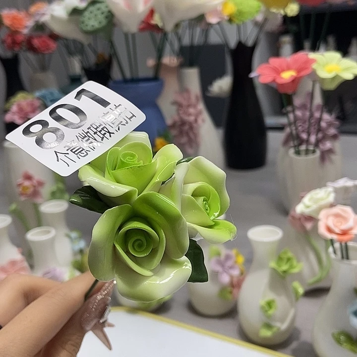 陶瓷纯手工捏花设计