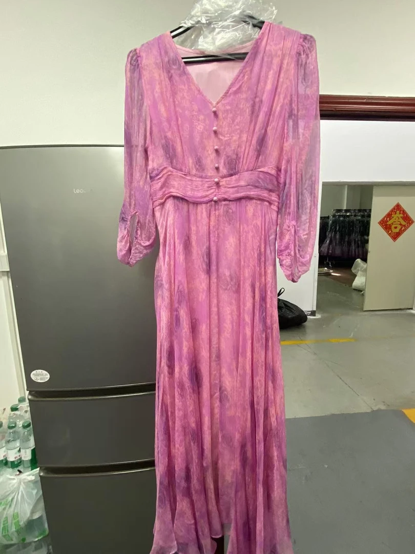 【2025-瑶瑶-二】重磅100桑蚕丝连衣裙25-07