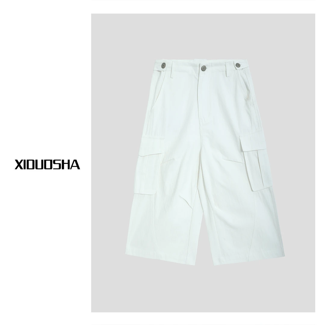 XIDUOSHA/喜朵莎100%棉+美式中腰直筒工装7分裤 XDS1262