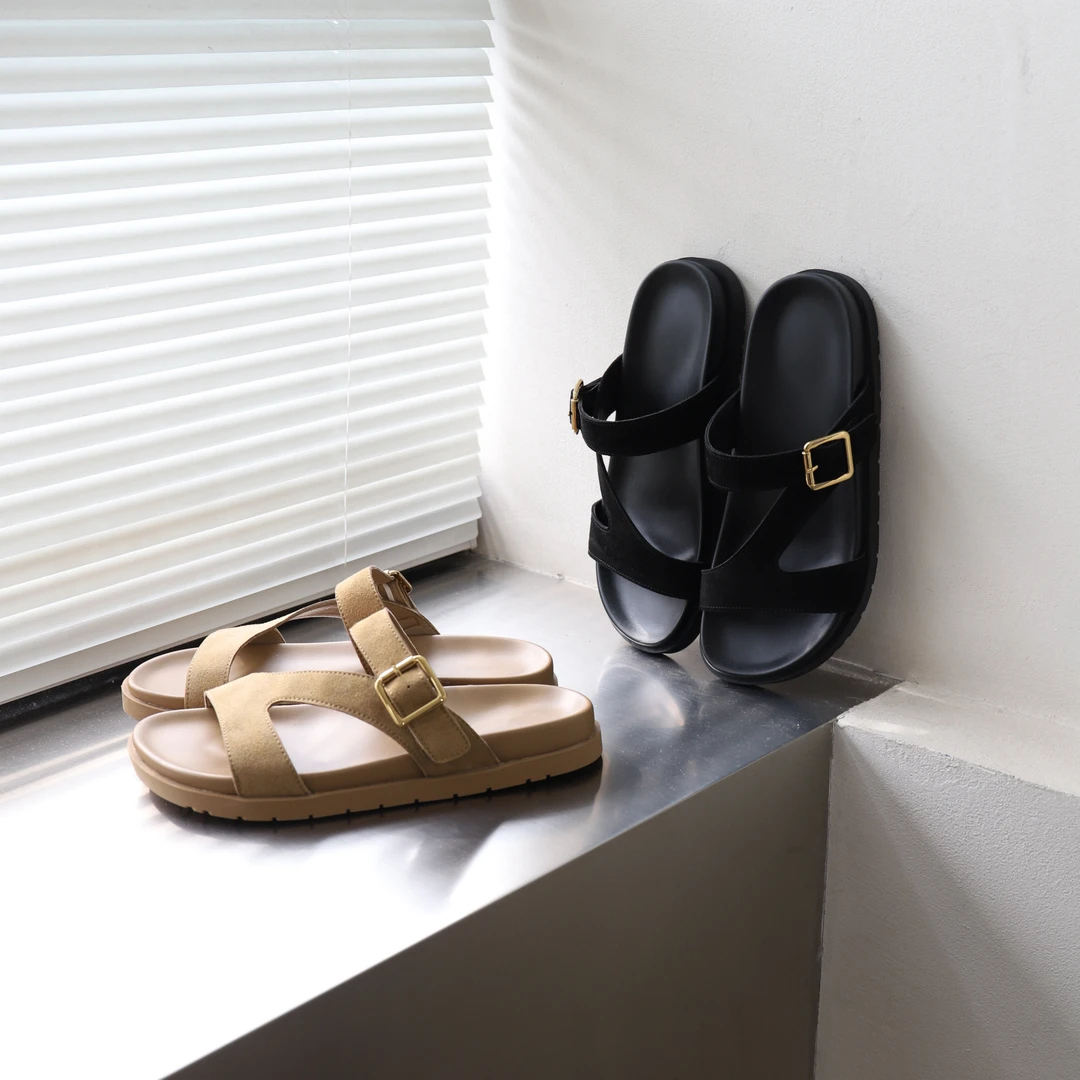 IMFLY金小金自制女装 凉鞋DYX318夏季时尚百搭气质露趾一字拖凉拖