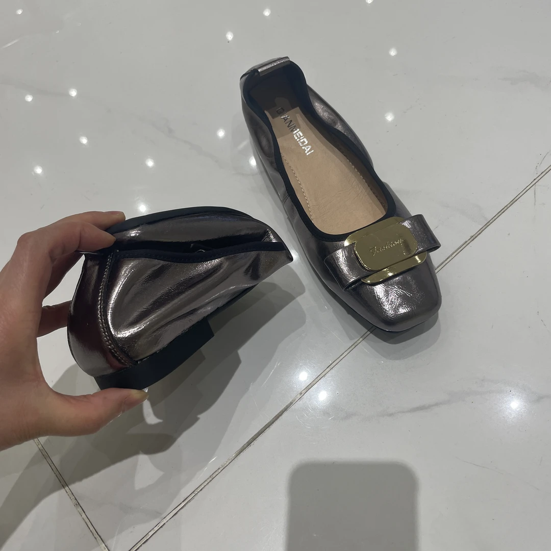 【心依阁铭品】235真皮软底韩版豆豆鞋透气百搭单鞋皮鞋