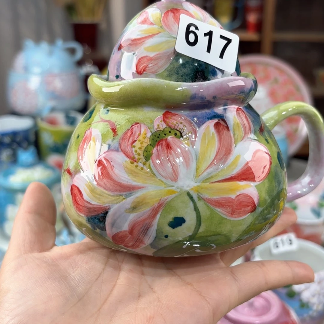 景德镇手绘高温釉下彩陶瓷茶具