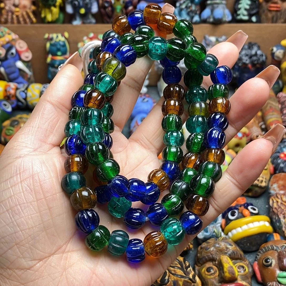 琉璃颈饰瓜珠链子02