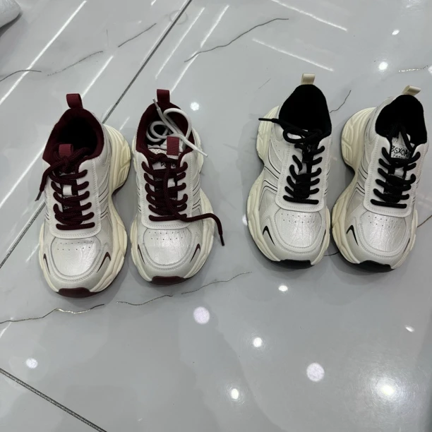 加绒老爹鞋时尚休闲鞋耐磨纯色圆头修面皮秋季胶粘