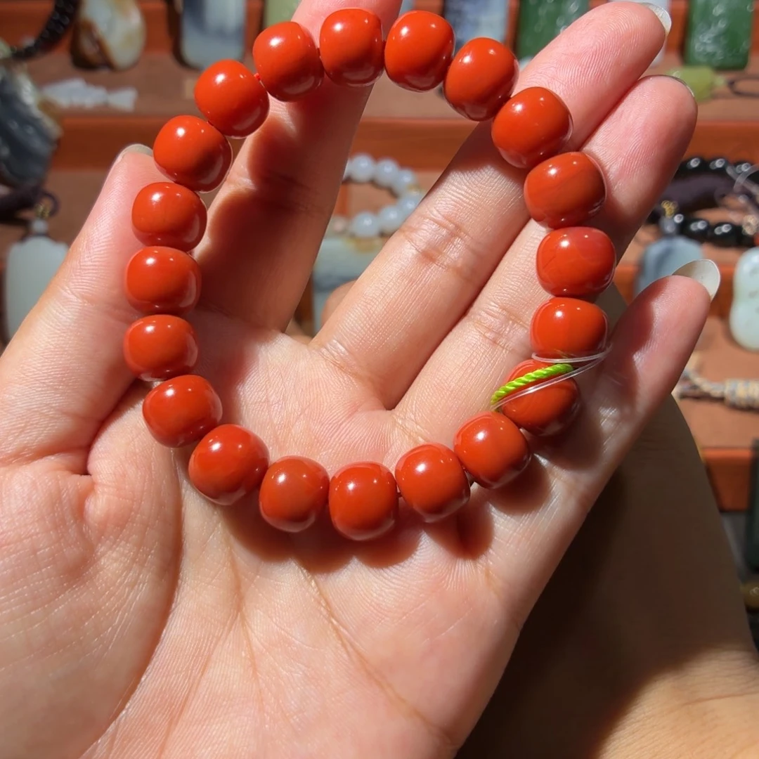 南红玛瑙未镶嵌手链