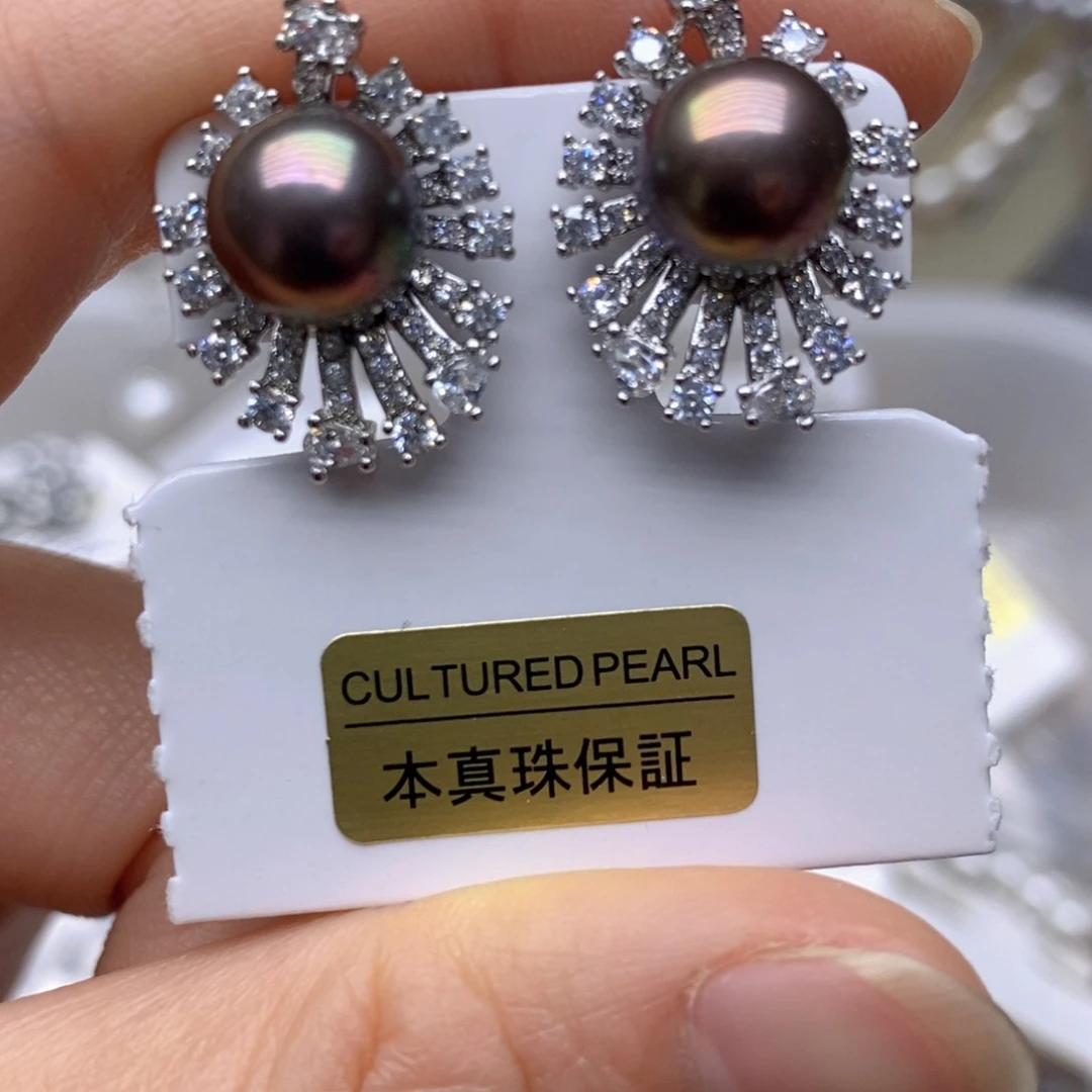 未镶嵌耳钉淡水珍珠