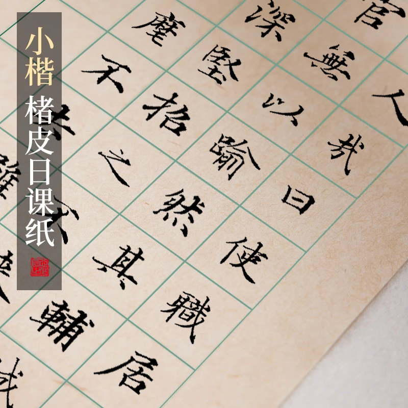 小楷楮皮日课纸毛笔书法专用纸半生熟宣纸练字仿古竖格方格练习纸