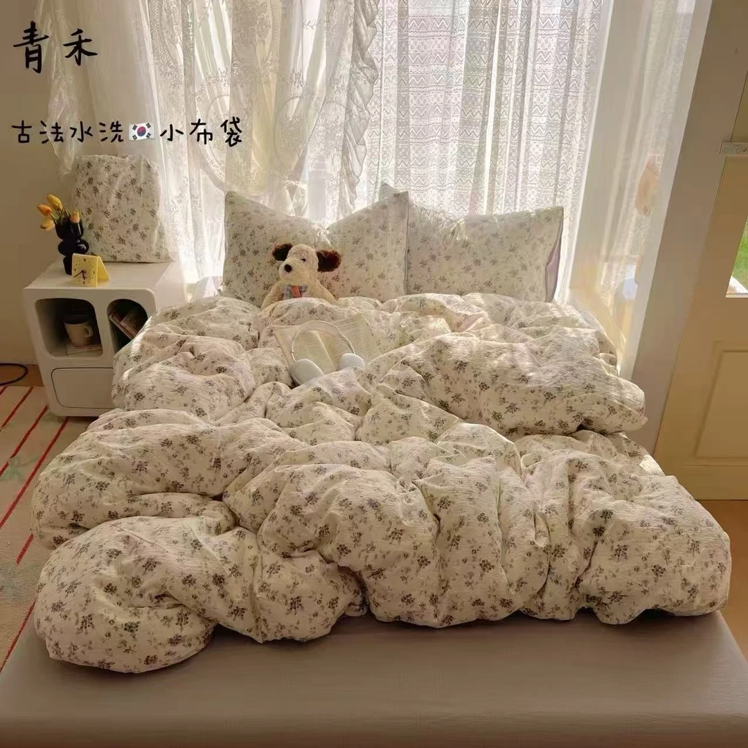 y001A类新款风古法水洗床上四件套