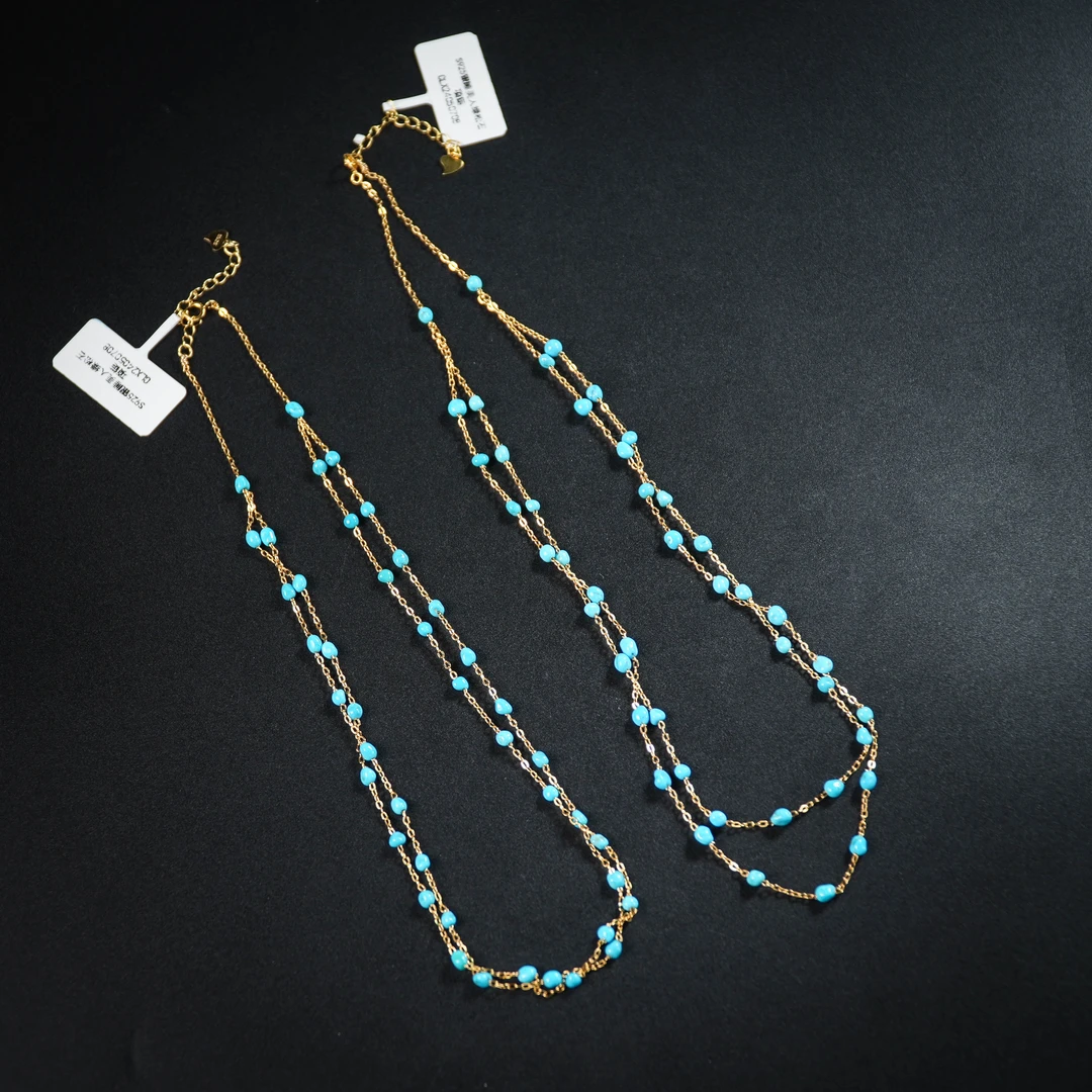 【老掌柜】双层/绿松石项链/多样性发货 发一件 DKT030905