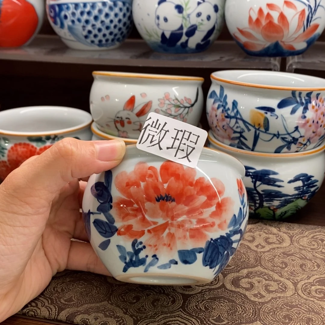 釉下彩纯手绘微瑕