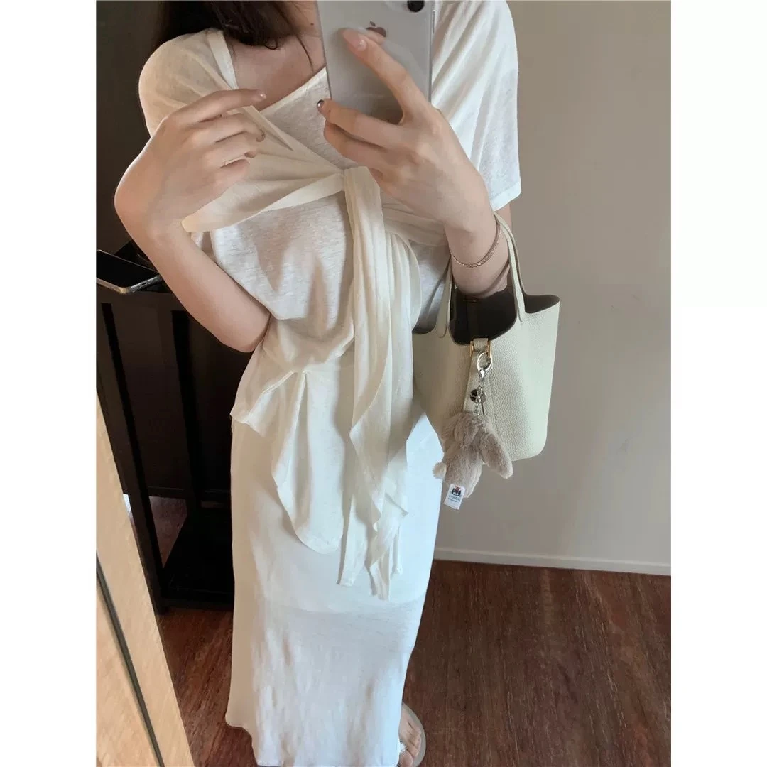 女款连衣裙显瘦气质白色直播间专拍小白G