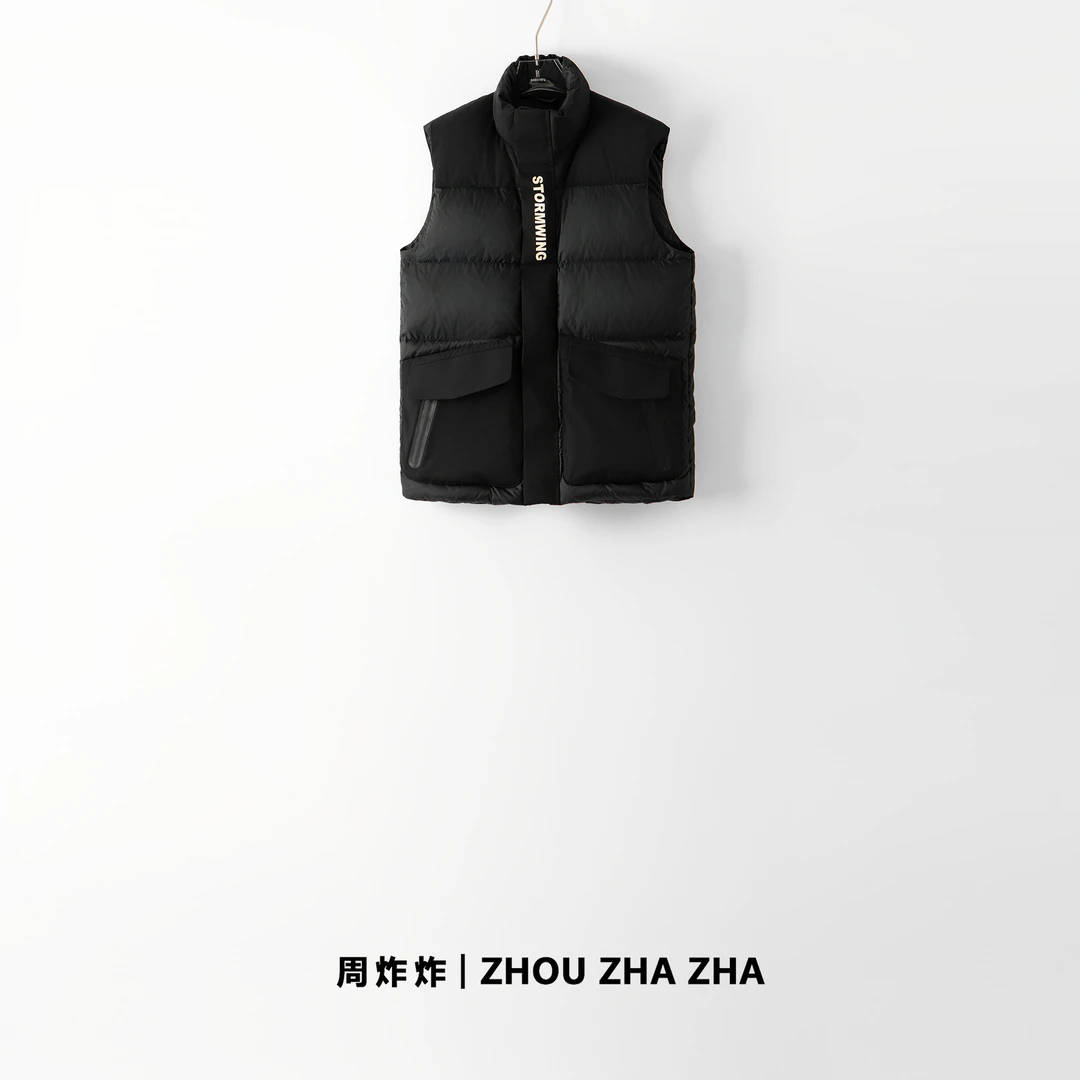 【周炸炸】90白鸭绒 高级设计感时髦高级羽绒服马甲#249223