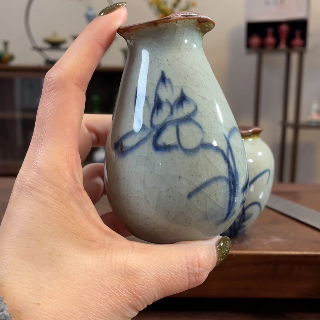 瓷片陶瓷艺术小花瓶