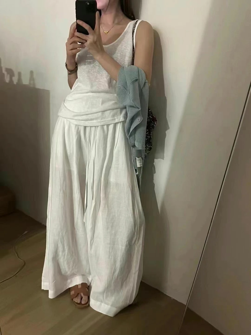 【来财裤】A字版阔腿麻裤！6821