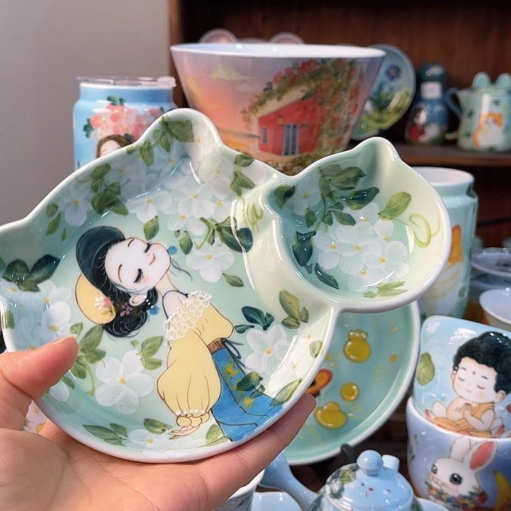 陶景德镇釉下手绘陶瓷