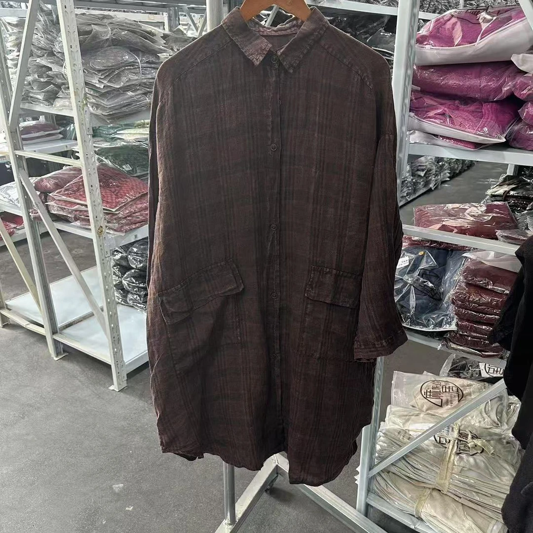 【蓉哥出品】色织亚麻衬衫J72