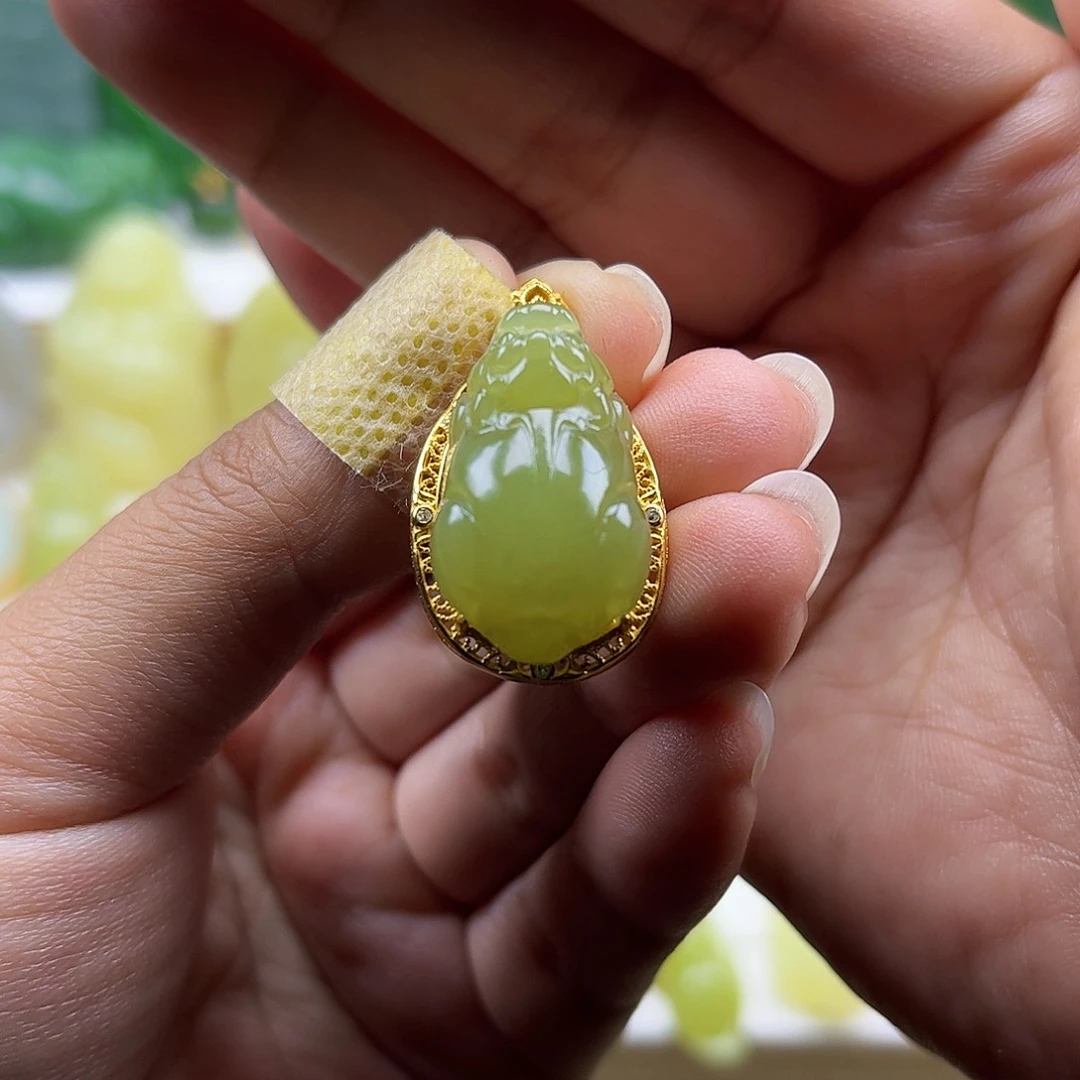 和田玉银S925镶嵌颈饰