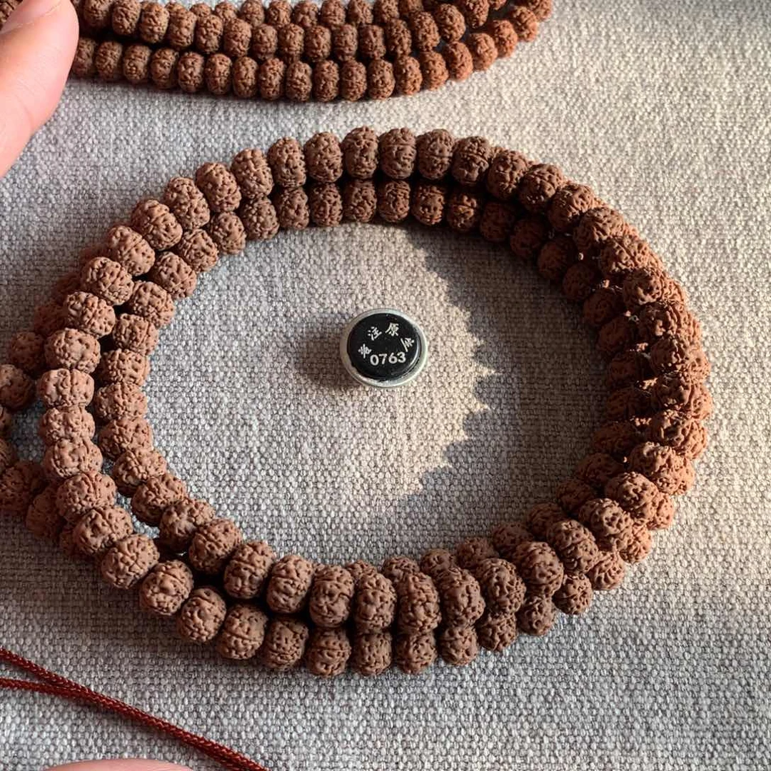 天***护吊坠金刚菩提平头细纹9mm 0763