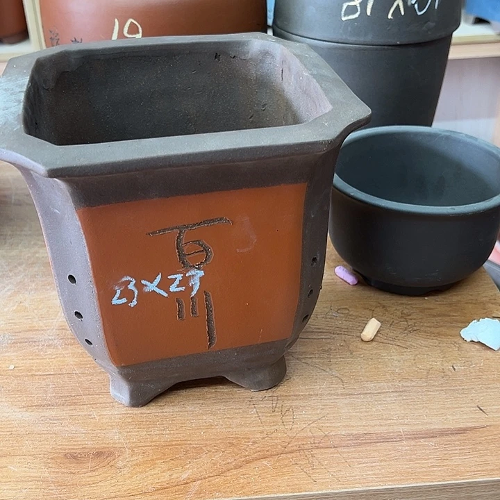 紫砂花盆，透气花盆