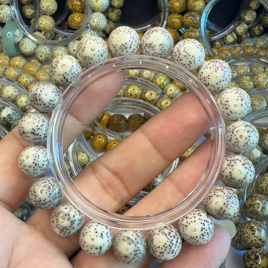 手串星月菩提骨瓷白圆珠12