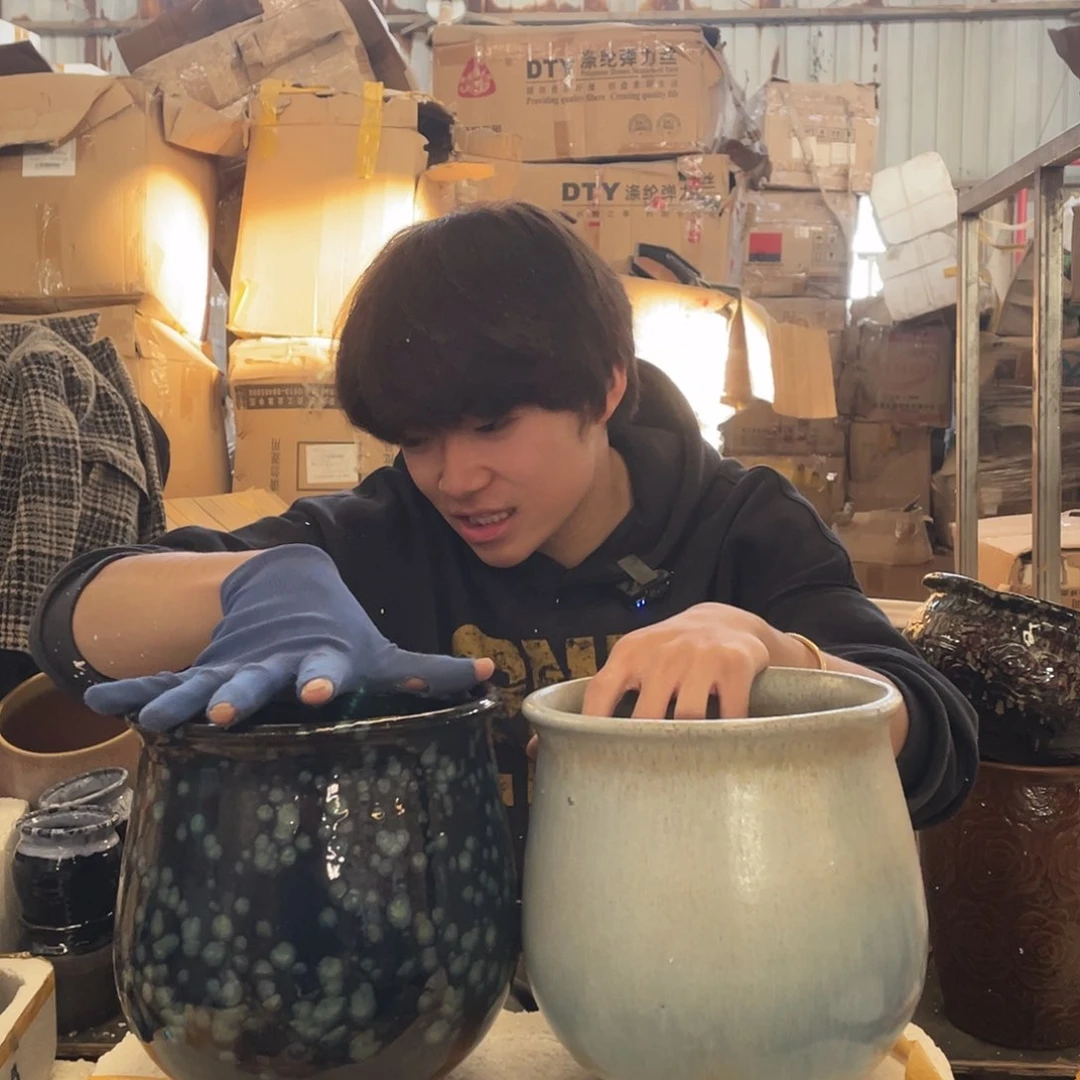 红陶宜兴陶瓷紫砂花盆