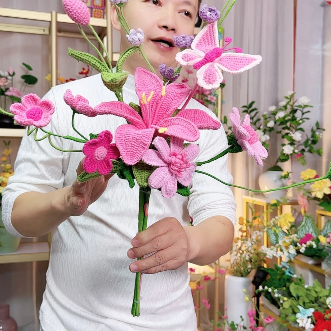 手工钩织设计花束