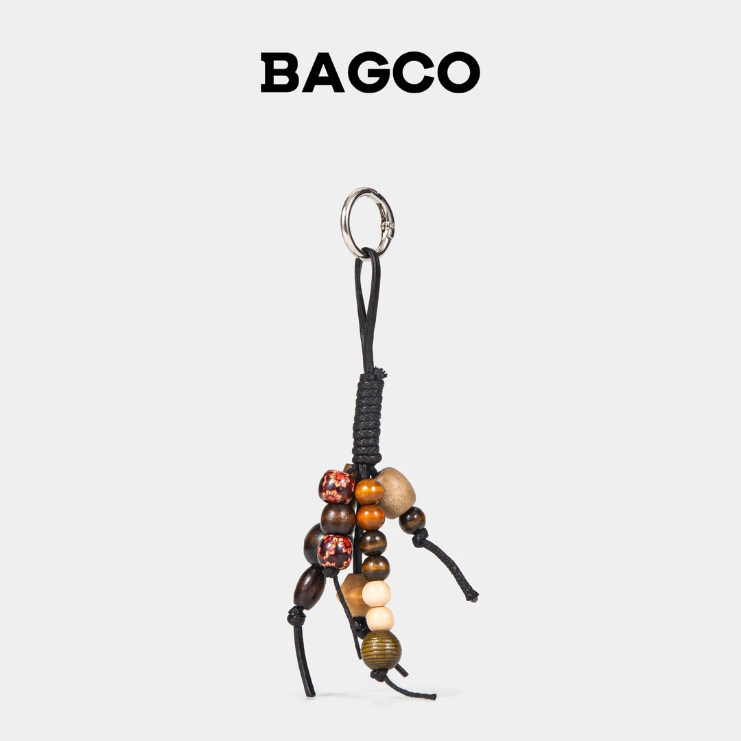 BAGCO“自然系”木质珠串包挂