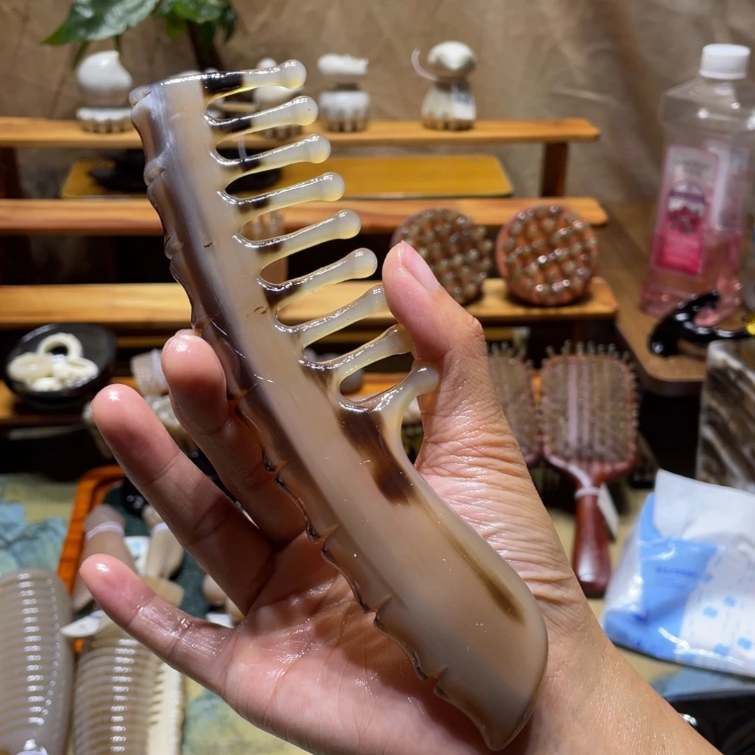 香榧木纯天然白水牛手柄水滴