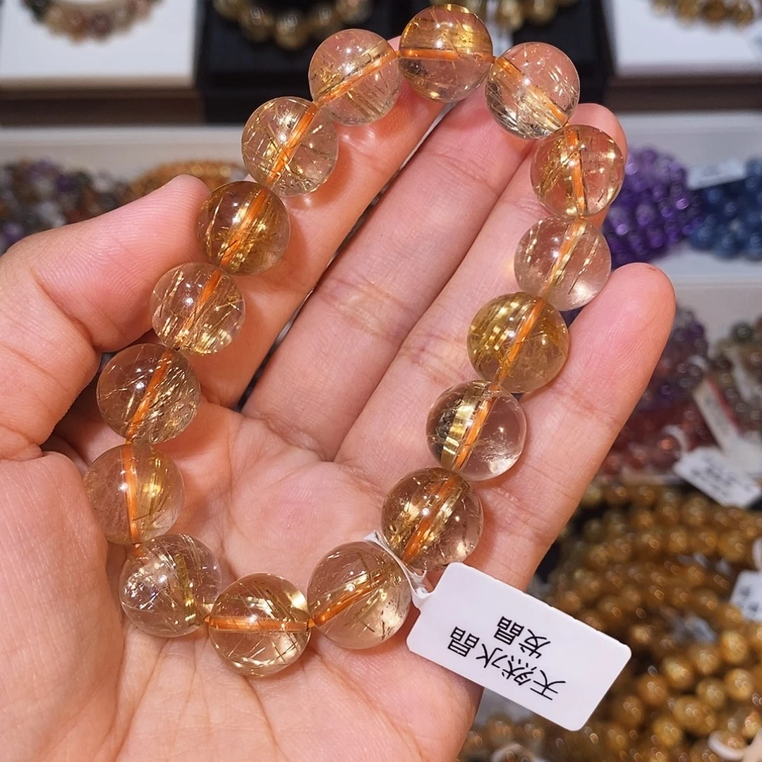 小***u未镶嵌手串发晶金发晶13mm