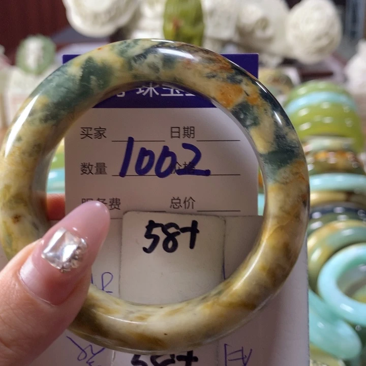 蛇纹石玉手镯未镶嵌1002