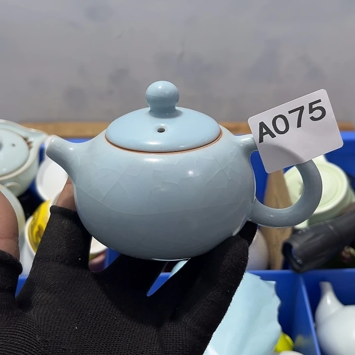 木***咪瓷片茶摆件工艺品摆件666