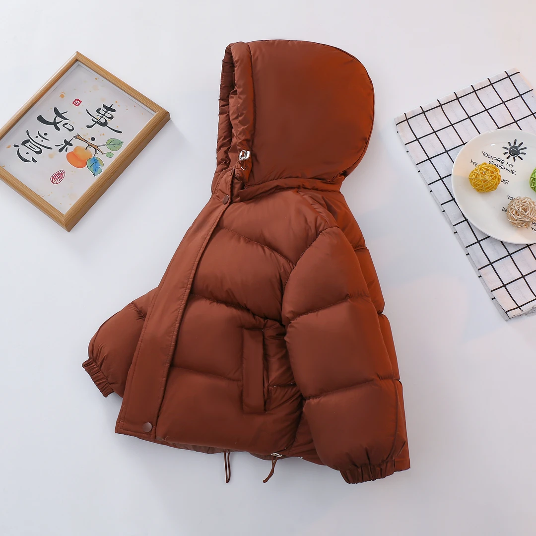 XL儿童冬装加厚男女宝加厚连帽儿童防寒女童冬装童装潮牌男童外套