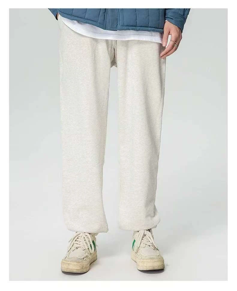 冬季美式宽松重磅毛圈抽绳束脚运动休闲卫裤 D07