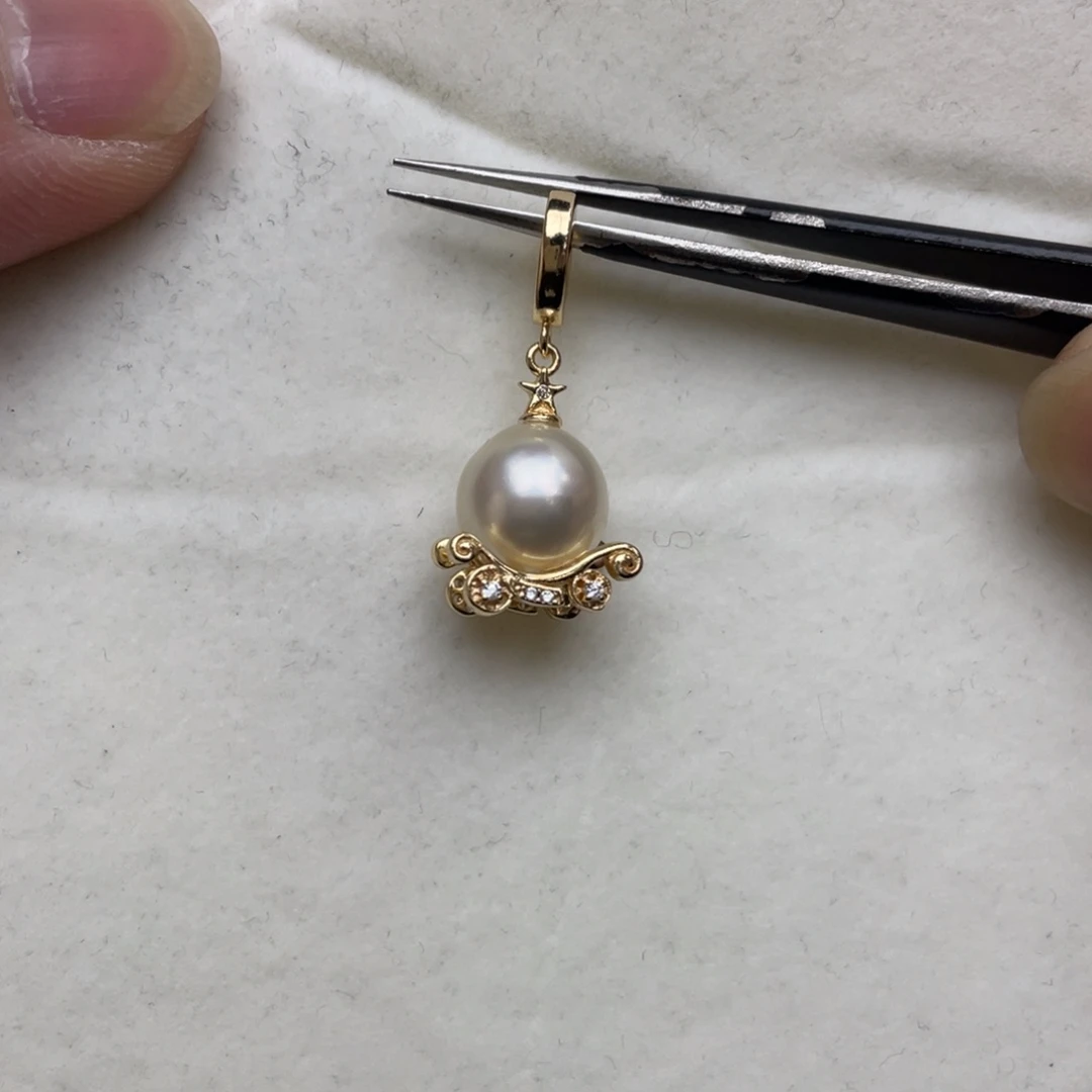 海水珍珠吊坠(不含链)银S925镶嵌