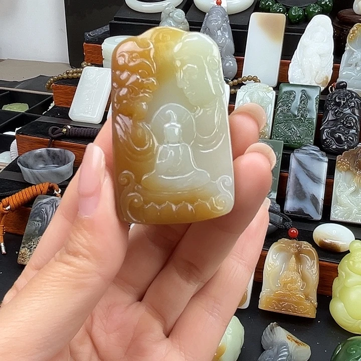 和田玉未镶嵌吊坠(不含链)