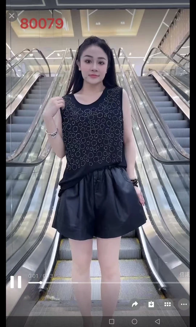 80079 胖美多姿2025春夏新款女吊带上衣