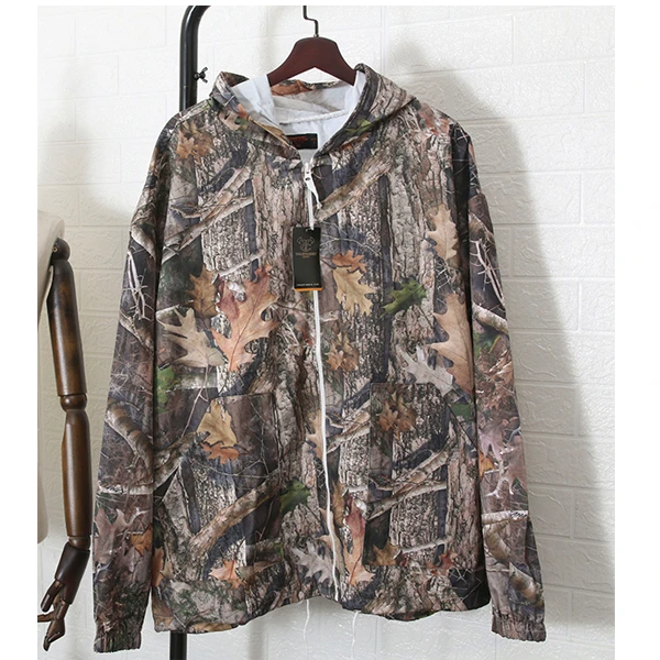 新款外贸男士加肥加大码春季宽松印花透气时尚迷彩连帽外套B6