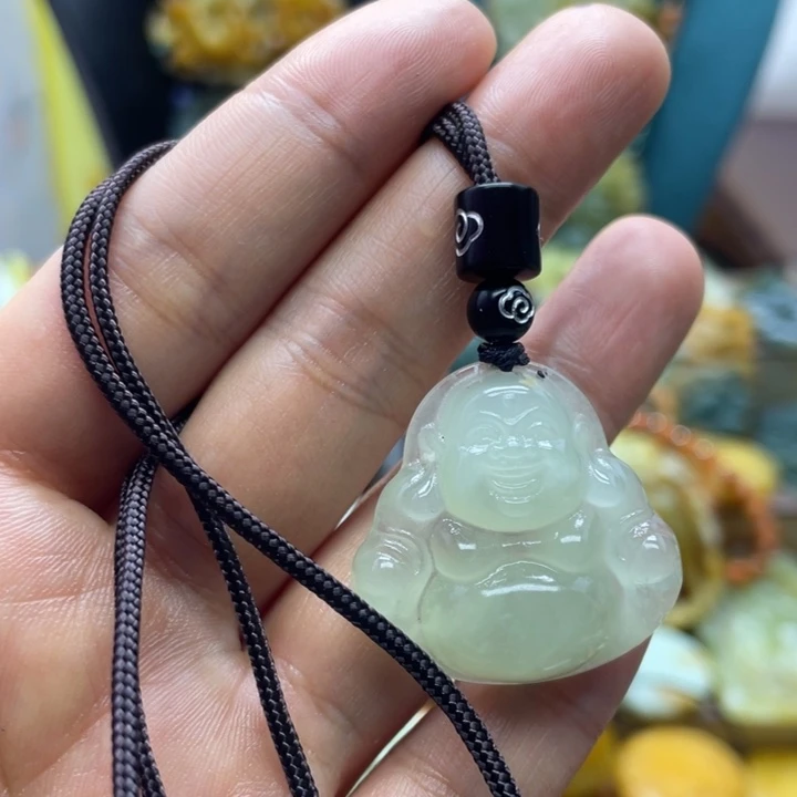 蛇纹石玉合金颈饰