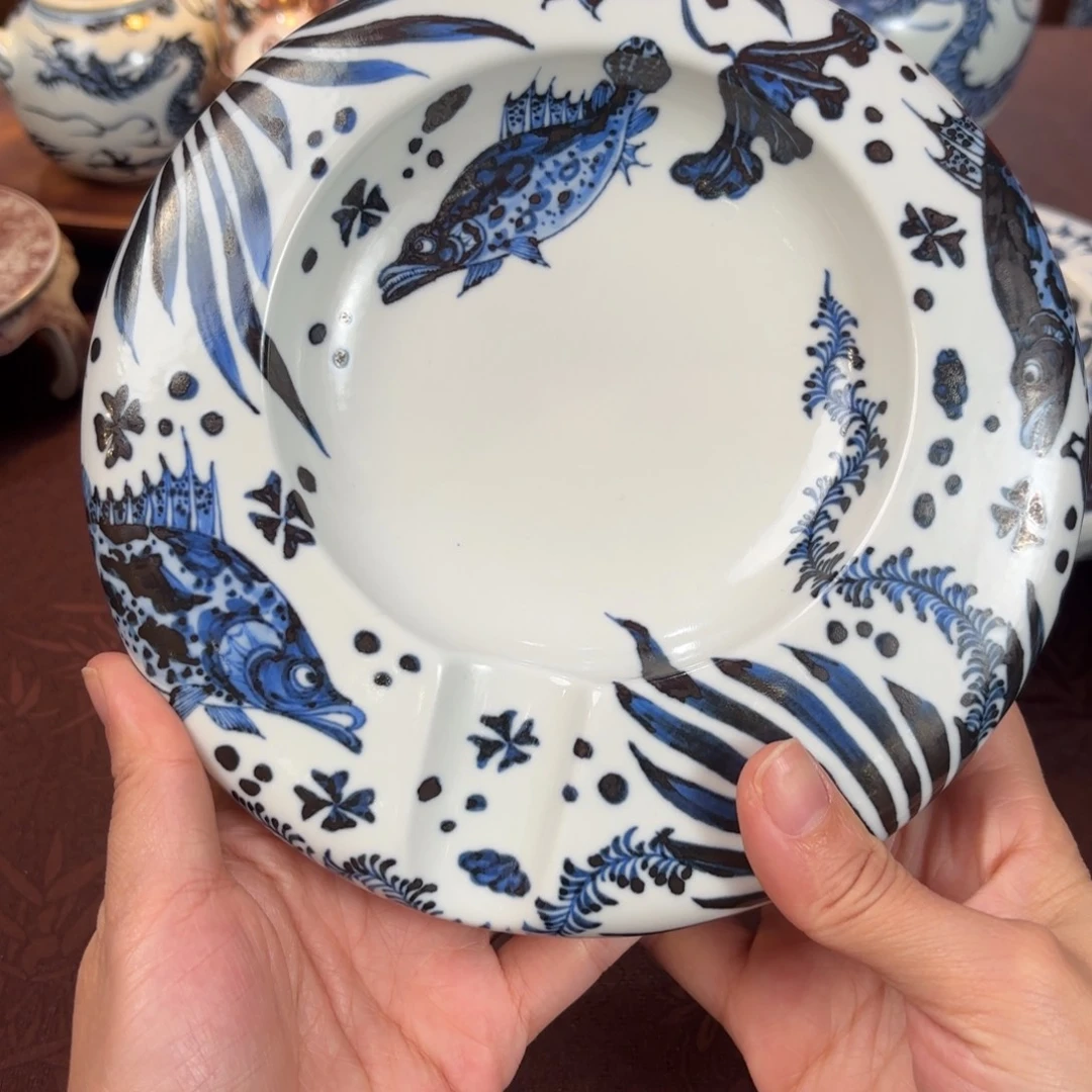 陶鱼藻雪茄缸博陵造物